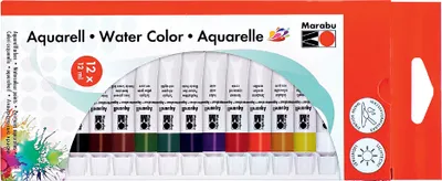 Image de Encre aquarelle Marabu, 12 ml, lot de 12
