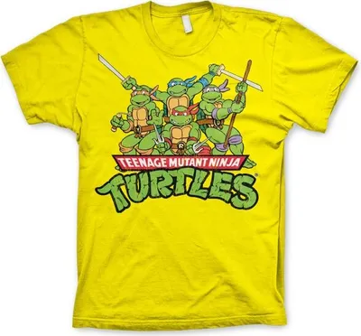 Produktbild von Turtles Distressed Group T-shirt - X-Large - Yellow