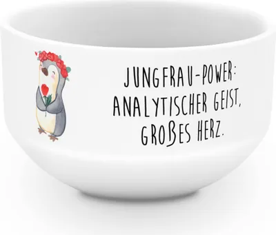 Produktbild von Mr. & Mrs. Panda salatschälchen Jungfrau Astrologie - Weiß - Geschenk, Obstschale, Müslischüssel, Müsli Schale, Horoskop, dessertschale, Tierkreiszeichen, schälchen