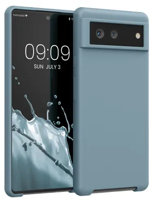 Produktbild von kwmobile Handyhülle für Google Pixel 6 Hülle - Case Silikon - Kabelloses Laden - Schutzhülle Cover in Arctic Night