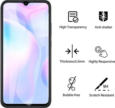 Produktbild von Schutzglas Glasfolie für Xiaomi Redmi 9A / 9C Display Schutz Folie Panzerfolie