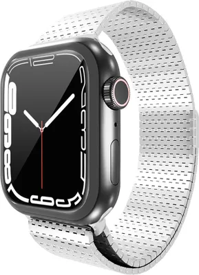 Produktbild von Strap-it Apple Watch Metall Mesh Armband (Silber) - Große: 42 - 44 - 45 - 49mm
