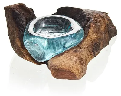Productafbeelding van Gesmolten glas op hout - Zeilpoort