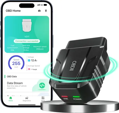 Produktbild von MODFU OBD2-Scanner-Lesegerät, Bluetooth, kabelloses Auto-Diagnose-Scan-Tool für iOS und Android, Leistungstest, Bluetooth 5.4, Auto-Check-Motor, Auto-Codeleser