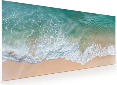 Produktbild von Küchenrückwand Spritzschutz Glas mit Motiv Meereswellen 40 x 40 cm