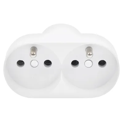 Zdjęcie produktu dla Solight Gniazdo białe 2x10A 5E54