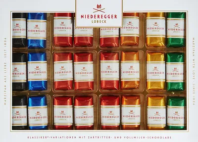 Zdjęcie produktu dla Niederegger Marcepan Classic Variations czekoladki w opakowaniu 300g