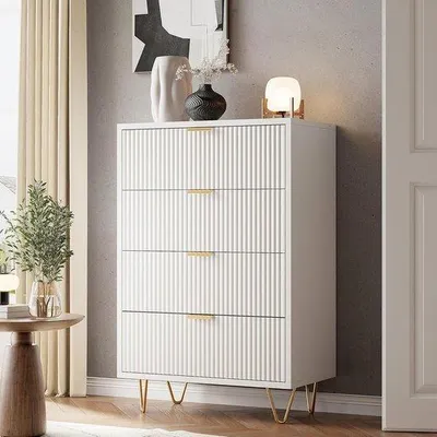 Produktbild von Famanu Kommode 4 Schubladen - 60 cm Weiß
