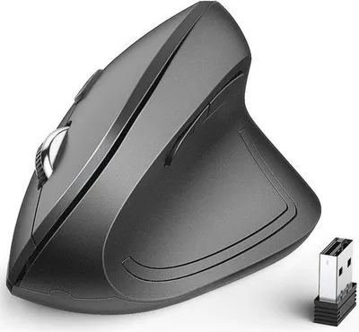 Productafbeelding van Ergonomische Muis - Verticale Muis - Comfortabel Werken - Instelbare DPI - 6 Knoppen - Zwart