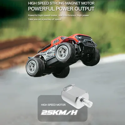 Zdjęcie produktu dla Samochód zdalnie sterowany 2.4GHz 1/20 Zdalnie sterowana ciężarówka terenowa 25KM/H Szybki samochód terenowy z oświetleniem LED W pełni proporcjonalna przepustnica 3 akumulatory