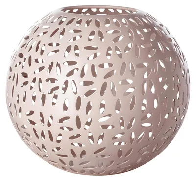 Produktbild von FINK Windlicht DARIA - Kugel aus Eisen pulverbeschichtet, rosé matt, H 20 cm, Ø 24 cm, Kerzenhalter mit Lichtspiel
