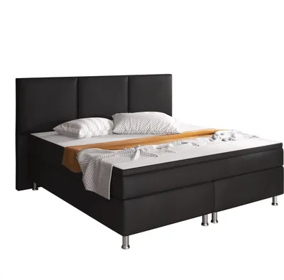 Produktbild von Inter Handels Boxspringbett Oslo 180x200 cm Kunstleder schwarz