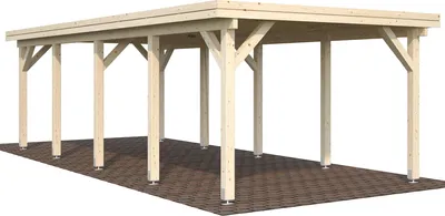 Produktbild von Palmako Carport Karl 23,1 m² naturbelassen Holzcarport