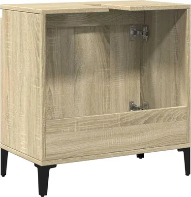 Produktbild von vidaXL Waschbeckenunterschrank Sonoma-Eiche 58x33x60 cm Holzwerkstoff