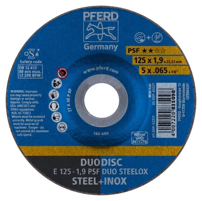 Produktbild von PFERD 62012630, 12,5 cm, 2,22 cm, 1,9 mm, 12200 RPM, 10 Stück(e)