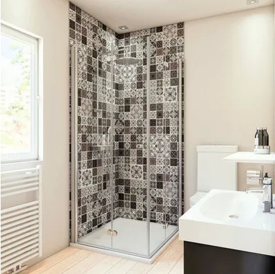 Produktbild von Duschrückwand BREUER Nachbildung Marokkanische Fliese 100 x 210 cm 9482517000202