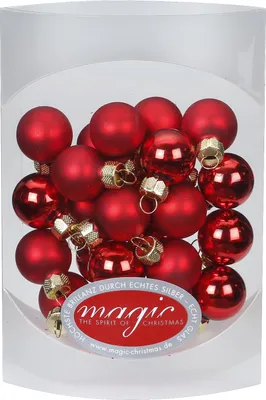 Produktbild von Mini-Kugeln 25 Stk 2cm Merry Red