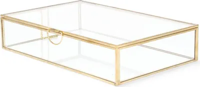 Zdjęcie produktu dla HOMLA Szkatułka na biżuterię GRAZIA złota 20x12x5 cm