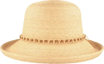 Raffia Strohhut mit Aufschlag von Hut-Breiter in beige