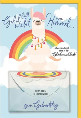 Produktbild von Geburtstag – Geldkarte - Glückwunschkarte im Format 11,5 x 17 cm