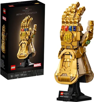 Produktbild von LEGO Marvel Super Heroes Infinity Handschuh, Avengers-Set für Erwachsene mit Modell von Thanos' Gauntlet zum Bauen, Fanartikel, Geschenk für Männer, Frauen, Sie und Ihn 76191