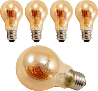 Immagine prodotto di Lampadina a filamento LED McShine "Retro", E27, 6W, 420 lm, bianco caldo, vetro dorato