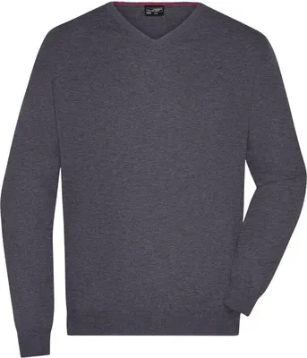 Produktbild von James & Nicholson Herrenpullover, BW, Gr. M,anthr. melange