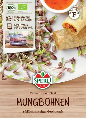 Produktbild von SPERLI Keimsprossen-Saat Mungbohnen Vigna radiata 30 g
