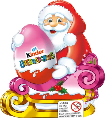 Produktbild von kinder Schokolade Weihnachtsmann Hohlfigur mit Überraschung Rosa 75g