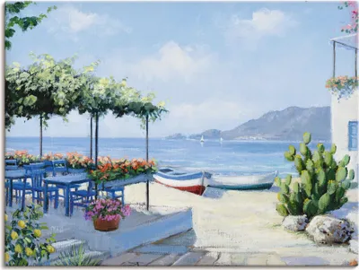Produktbild von ARTland Leinwandbild Toller Meeresblick Größe: 60x45 cm