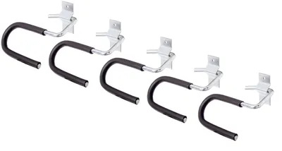 Obrázek produktu pro Alberts 855963 Držák na lyže, zakřivený, galvanicky pozinkovaný, výška háku 70 mm, šířka háku 130 mm, sada 5 ks
