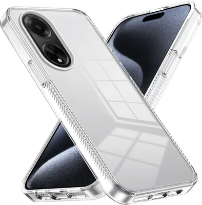 Produktbild von Hülle für Oppo A98 Rutschfest Kristallklare Stoßfeste TPU Bumper Handyhülle Transparent