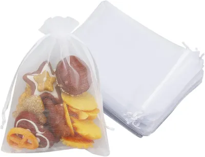Produktbild von 20 Stück Organzabeutel für Hochzeiten – 13 x 18 cm, große Geschenkbeutel mit Kordelzug