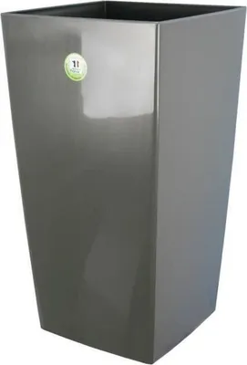 Produktbild von Blumentopf RIVIERA Quadratisch, 38 x 38 x 69 cm, 67 L, Polypropylen, Grau pailleté