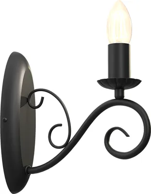 Zdjęcie produktu dla Kinkiet ścienny świecznikowy czarny o 1xE14 15W Luminex
