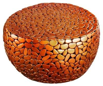 Immagine prodotto di riess-ambiente Tavolino rotondo STONE MOSAIC 75 cm rame metallo mosaico tavolino tavolino