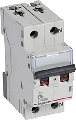 Produktbild von Legrand LS-Schalter, 10kA, B, 6A, 1pol+N, 2TE, 1 Stk.