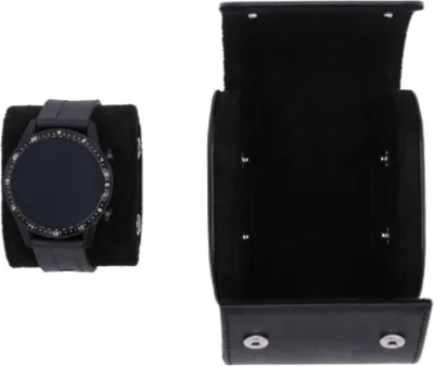 Immagine prodotto di INF Custodia da Viaggio Singola per Orologi in Finto cuoio Portatile Nero
