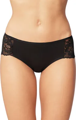 Image de Vivisence culotte femme dentelle taille élastique sous-vêtements dentelle classique 4009, noir, s