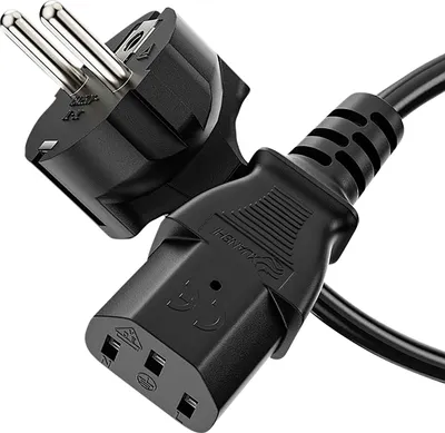 Produktbild von SONERO Netzkabel Schutzkontaktstecker, X-SKG-C13G-010B, gerade, schwarz, 1m