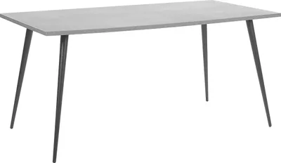 Produktbild von BELIANI Esstisch Grau / Schwarz 160 x 80 cm aus Spanplatte und Metall in Betonoptik Wohnzimmer Esszimmer Salon Küche Rechteckig Minimalistisch Modern