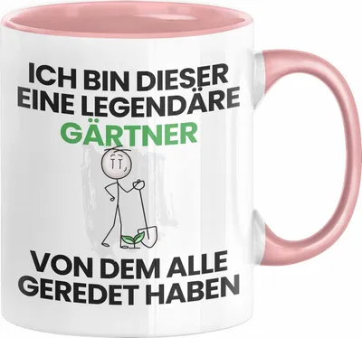 Produktbild von Gärtner Geschenk Tasse Lustige Geschenkidee Geburtstag für Gärtner Ich Bin Dieser Legendäre Gärtner Von Dem Alle Geredet Haben Kaffee-Becher (Rosa)
