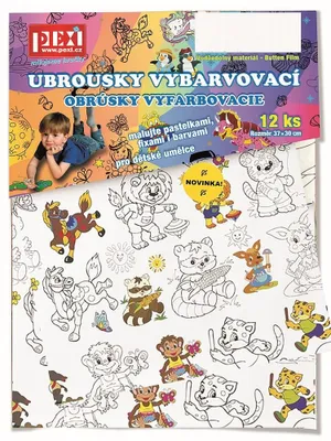 Obrázek produktu pro Pexi Vybarvovací ubrousky - Zoo