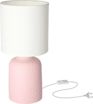 Obrázek produktu pro Moderní stolní keramická lampa INER - 1xE14, 40W, růžová / bílá