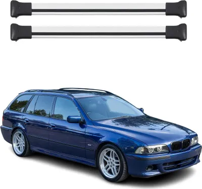 Produktbild von Dachträger Grundtäger für BMW 5er E39 Touring 1997-2004 75kg Alu Silber 2 tlg