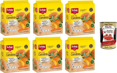 Produktbild von Schar Carrotinis senza lattosio Schar Carrotini ist laktosefrei 6x200gr + Italian Gourmet polpa 400g
