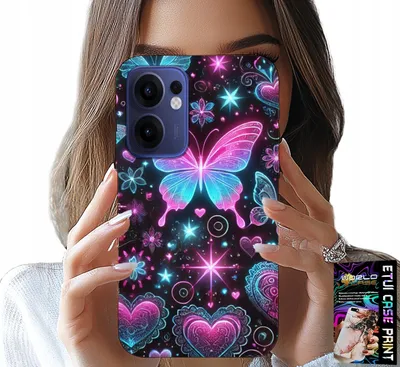 Zdjęcie produktu dla Etui Do Oppo Find X5 Lite - Kolorowy Motylek Serce Modne Wzory Case