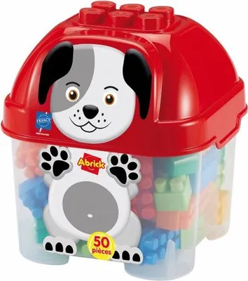 Produktbild von Ecoiffier Abrick Box Hund mit 50 Bausteinen