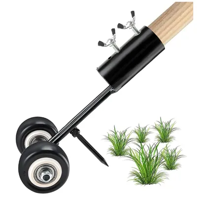 Produktbild von Garten-Unkrauthaken mit Rollen,Fugenkratzer zum Stehen, verstellbar, ohne Bücken, leicht & tragbar