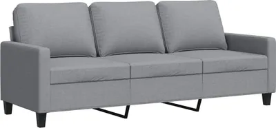 Produktbild von vidaXL 3-Sitzer-Sofa Hellgrau 180 cm Stoff